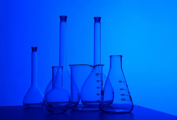 Chemistry laboratory equipment and glass tubes — Stock Photo, Image