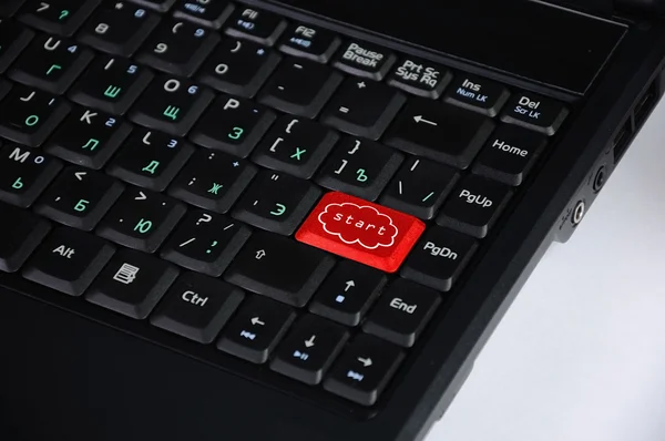 Tastiera di computer con inizio di parola — Foto Stock