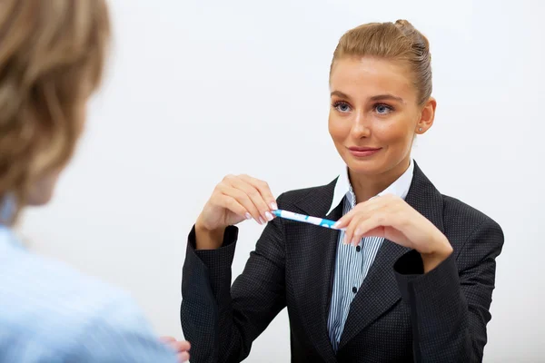 stock image Portrait of a business woman in office