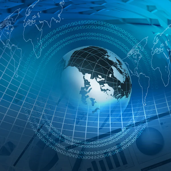 Globala finansiella färg tabeller och diagram — Stockfoto