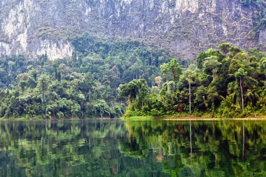 Cheow Lan lake. Khao Sok National Park. Thailand. clipart