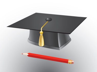 kalemler ve mezuniyet kap