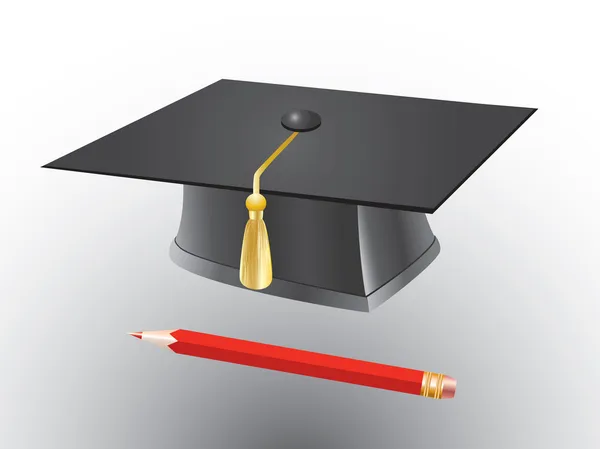 Stock vector Pencils and Graduation cap