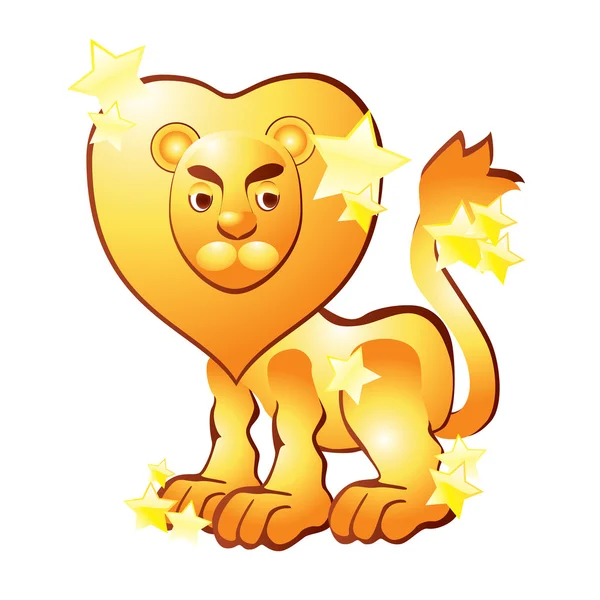 Znak zodiaku - lew — Wektor stockowy