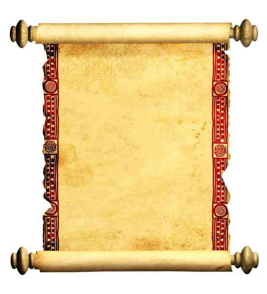 Трехмерный свиток старого пергамента — стоковое фото
