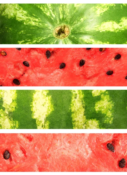 Watermeloen. collectie van banners — Stockfoto