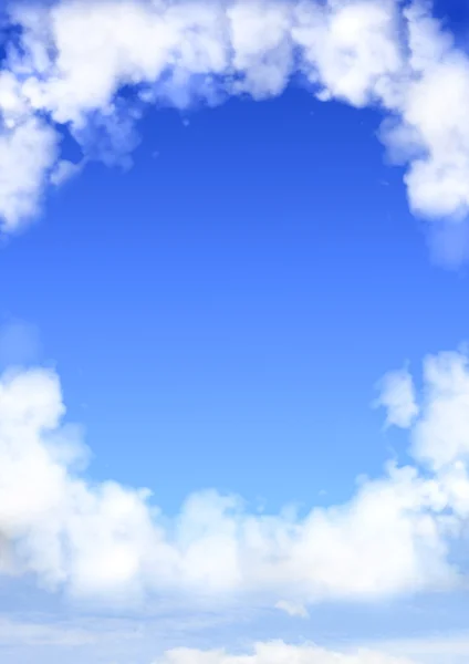 Rahmen aus weißen Wolken — Stockfoto