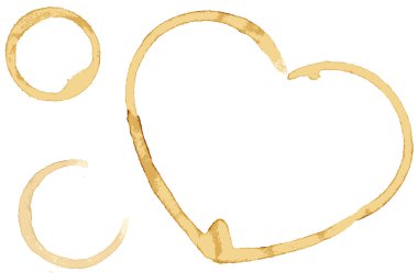 Vector heart from coffee drops clipart