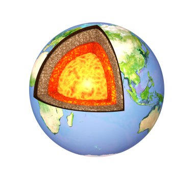 Structure of the Earth clipart