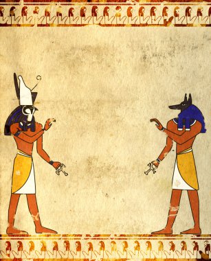 Anubis and Horus clipart