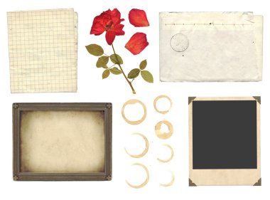 Collection elements for scrapbooking clipart