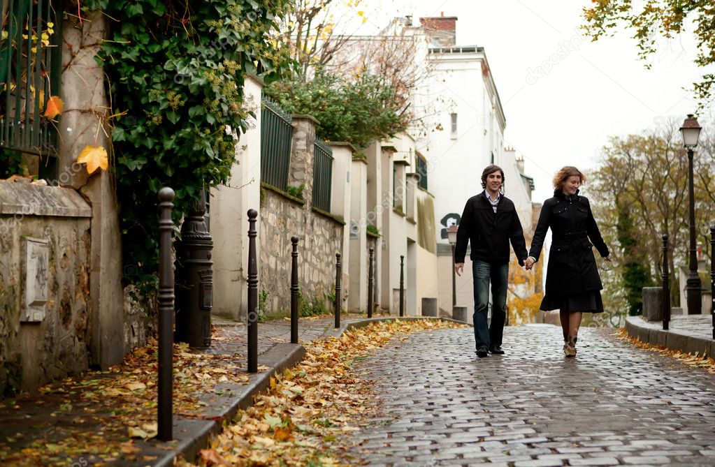Couple in Paris at Montmartre