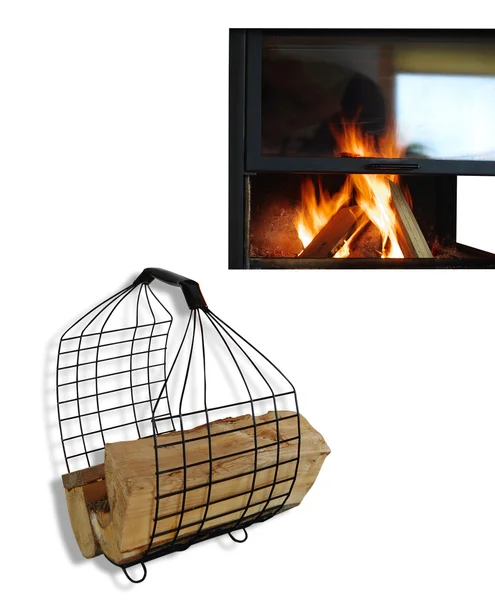 Fireplace, — Stock Photo, Image