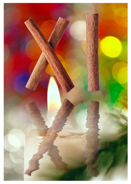 Číslo jedenáct a svíčka. — Stock fotografie