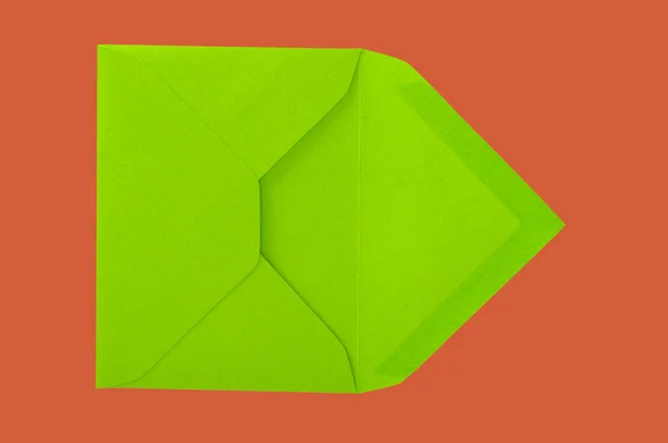 Yeşil zarf. — Stok fotoğraf