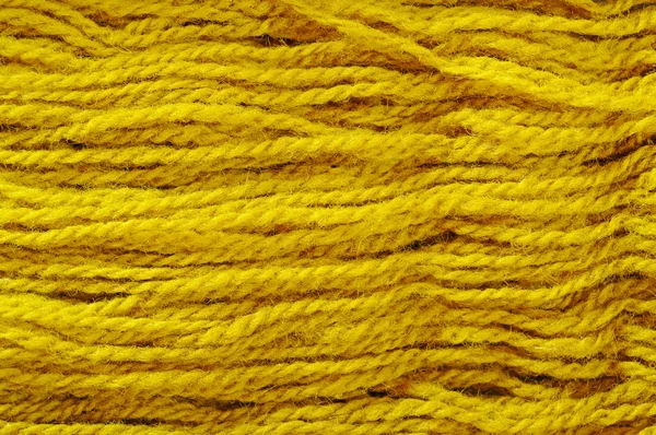 Yellow woollen threads. — Stock Photo, Image