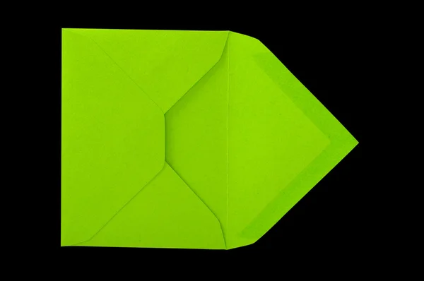 緑色の封筒. — ストック写真
