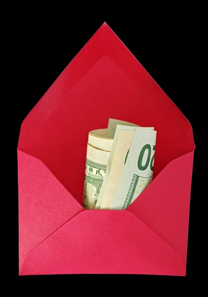 Envelope with dollars. — Stock Photo, Image