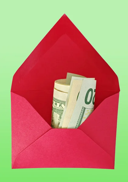 Envelope with dollars. — Stock Photo, Image