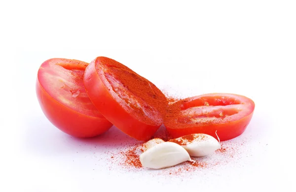 Pokroić pomidory. — Zdjęcie stockowe