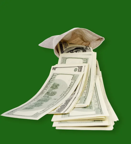 Money from bag. — Stock Photo, Image