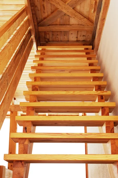Wooden stair. Royalty Free Stock Images