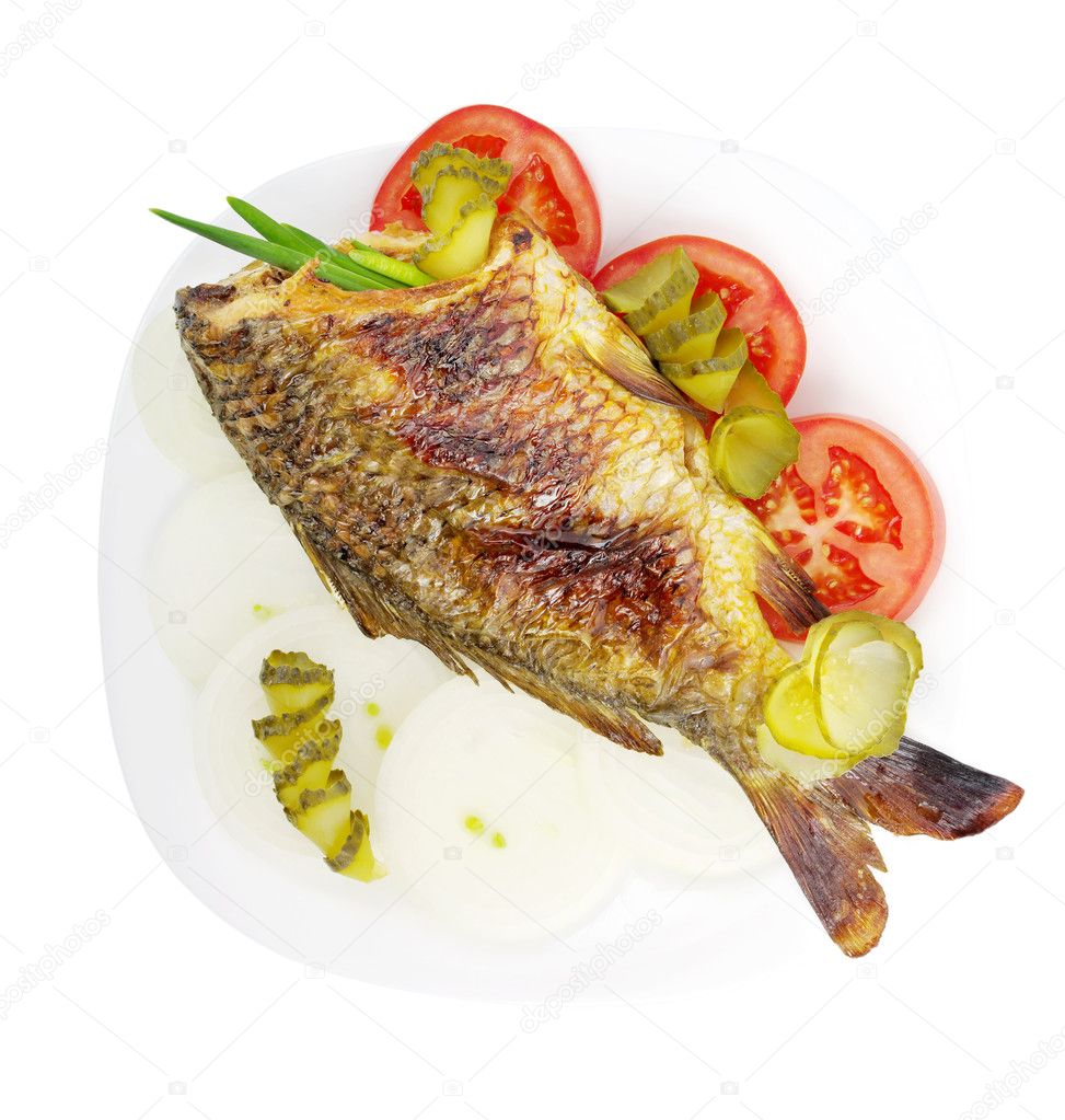 Fish on a plate.