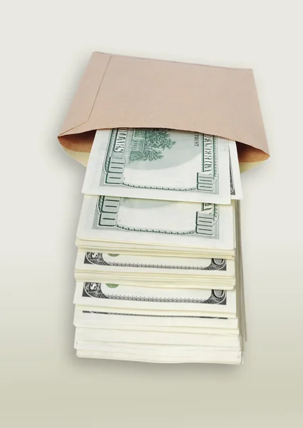 Dolarů v tašce. — Stock fotografie