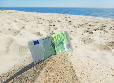 kum üzerinde Euro.