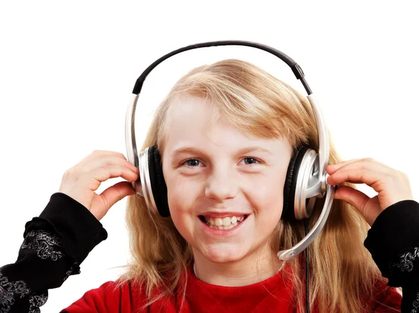 stock image Girl with headphones.