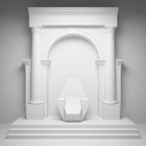 Arch with throne — Stock Photo, Image