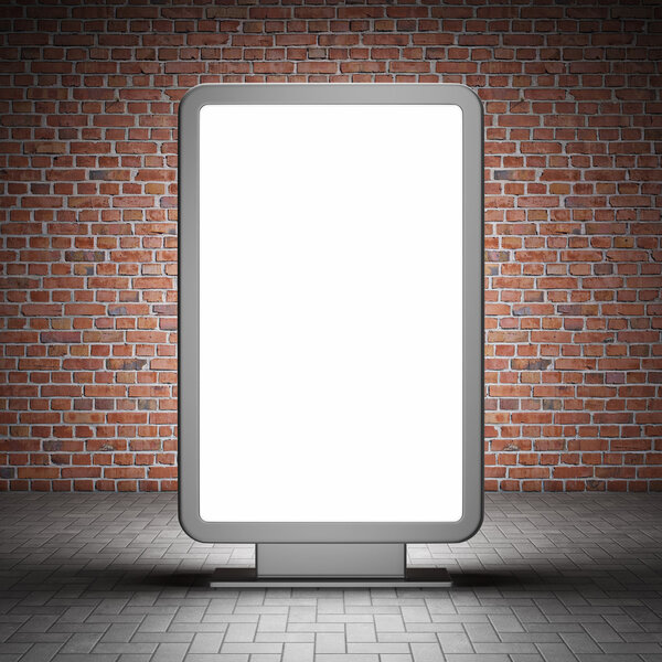 Blank street advertising billboard