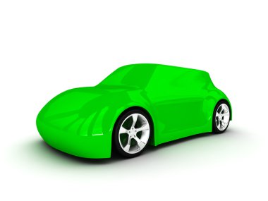 Ecologic green car clipart