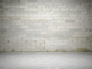 Blank dirty brick wall clipart