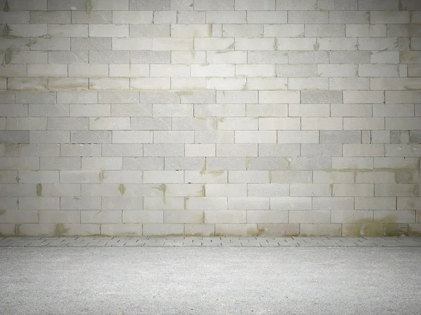 空白の汚れたれんが造りの壁 — ストック写真