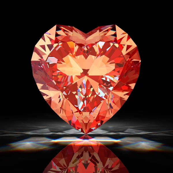 Алмаз серця — стокове фото