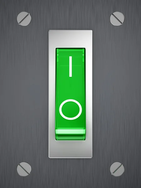 Interruptor de alternância verde — Fotografia de Stock