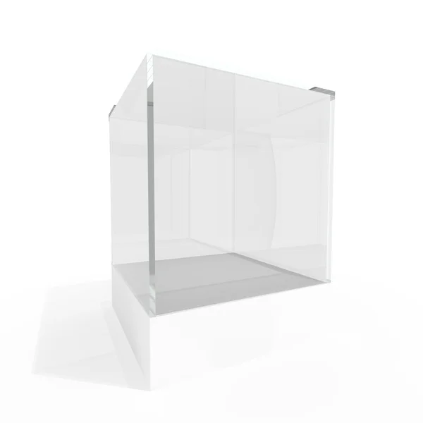 空的玻璃展示柜 — 图库照片