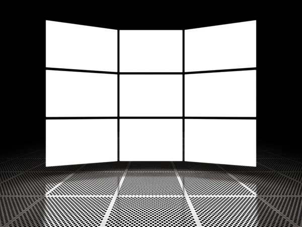 Empty light screen displays — Stock Photo, Image