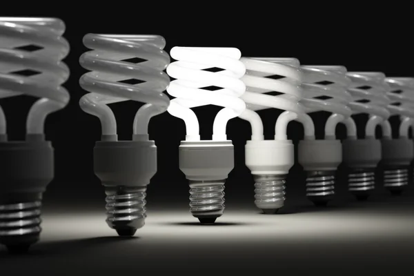 Lampadina illuminata — Foto Stock