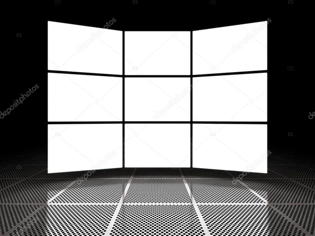Empty light screen displays