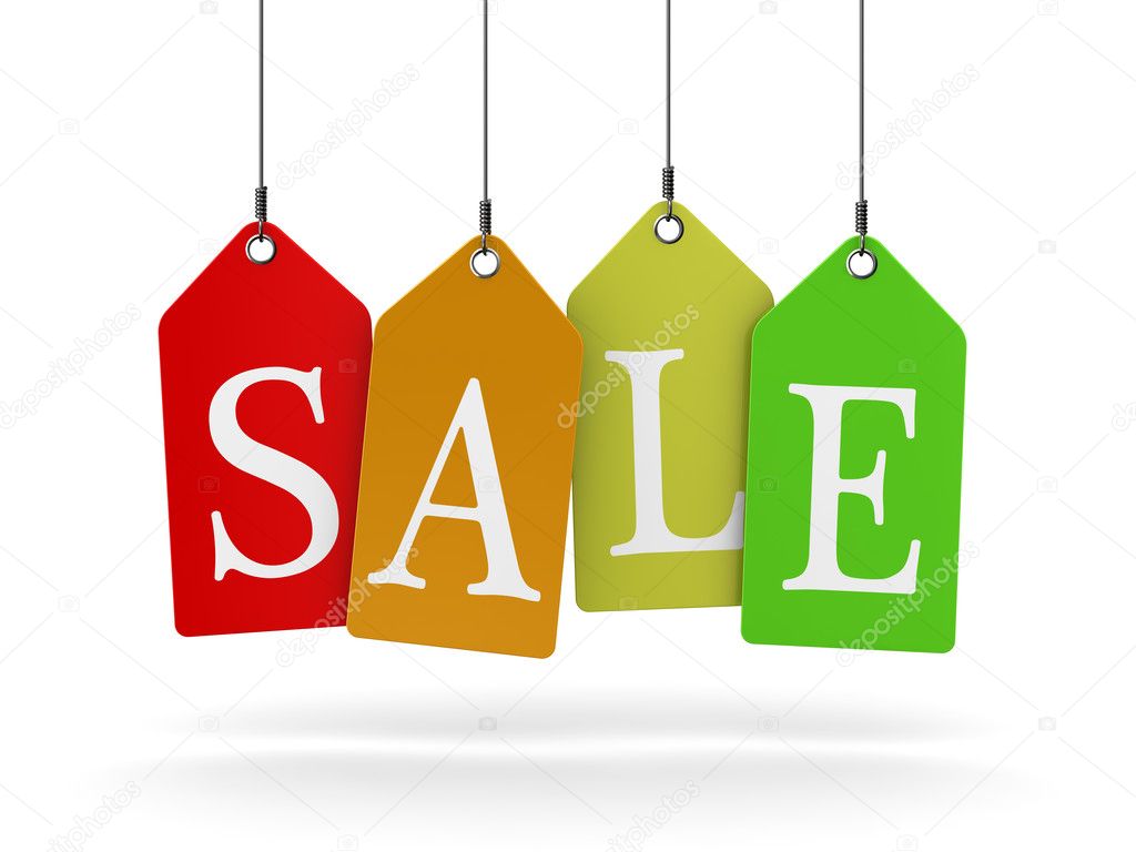 Colorful sale tags