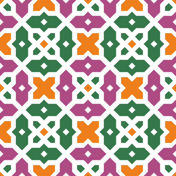 Seamless traditional floral vector islamic ornament - girih