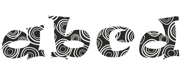 Vecteur dessiné à la main lliteras "a", "b", "c" et & q — Image vectorielle