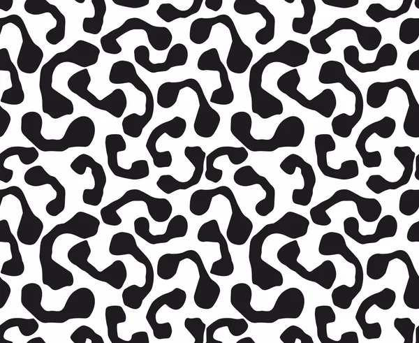 Texture abstraite sans couture dessinée à la main par vecteur noir et blanc — Image vectorielle