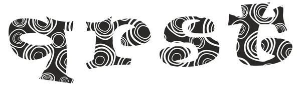 Vecteur dessiné à la main lliteras "q", "r", "s" et & — Image vectorielle
