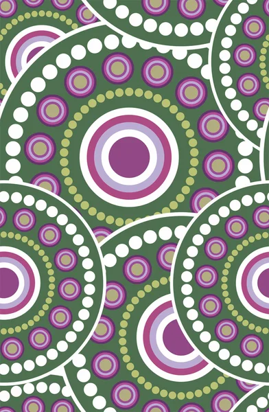 Vecteur sans couture texture cercle vert rétro — Image vectorielle