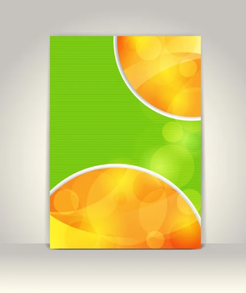 Obchodní brožura šablona, abstraktní barevný design — Stockový vektor