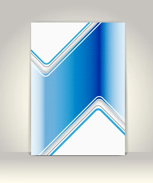 ビジネス パンフレットのテンプレート、青い金属 — ストックベクタ