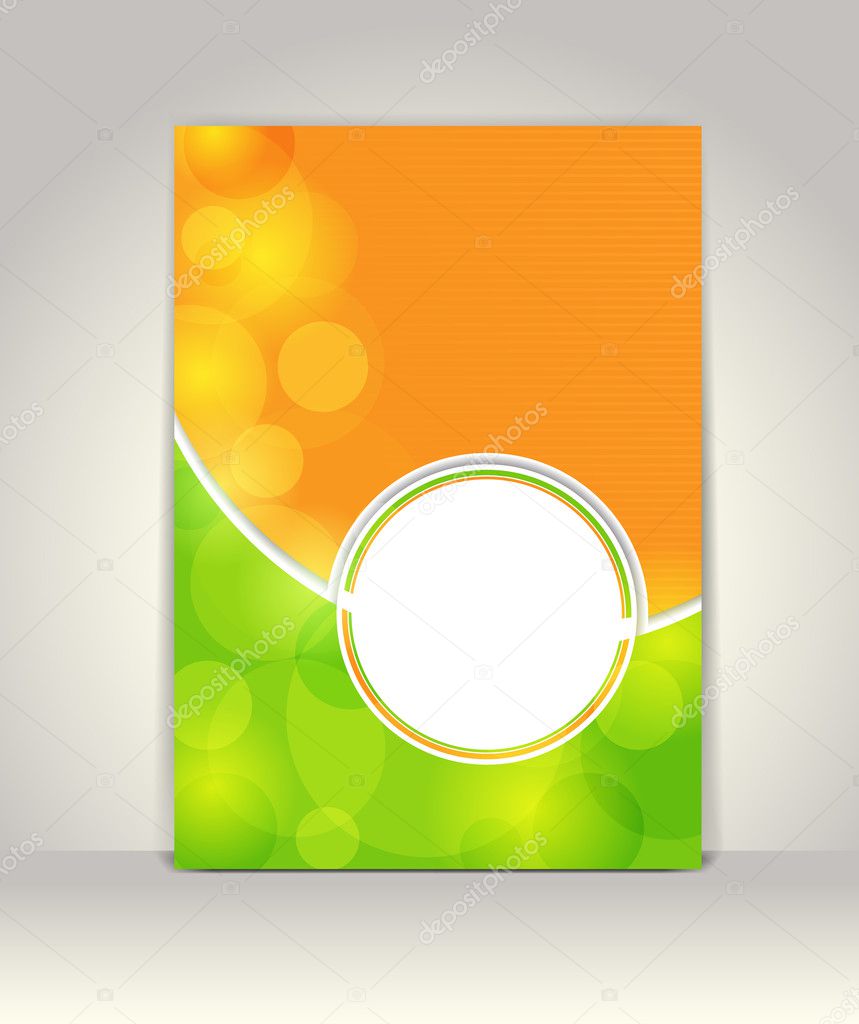 Business brochure template, abstract colorful design
